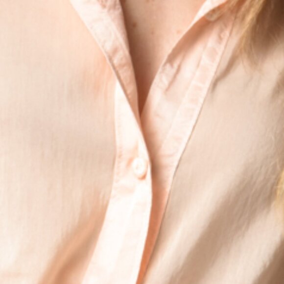 FORTE FORTE Cotton Silk Voile Shirt in Light Peach - Picture 4 of 4